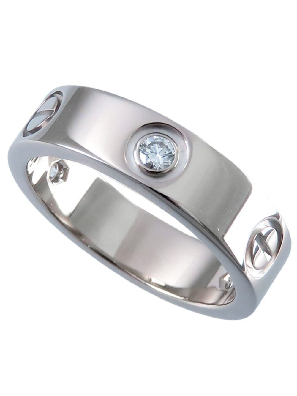 Cartier Love Ring White Gold 18k Diamond Classic Model Wedding